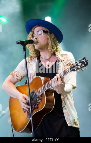 Amendements en vie (Optimus Alive) Festival 2014 - Jour 2 mettant en vedette : Allen Stone Où : Lisboa, Portugal Quand : 11 Oct 2014 Banque D'Images