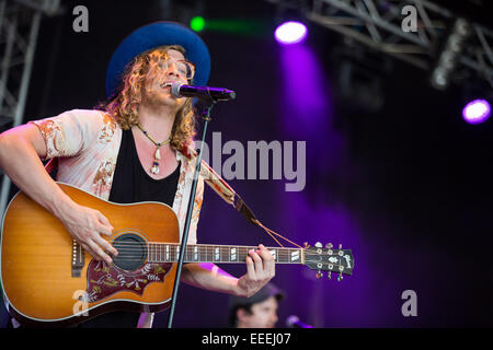 Amendements en vie (Optimus Alive) Festival 2014 - Jour 2 mettant en vedette : Allen Stone Où : Lisboa, Portugal Quand : 11 Oct 2014 Banque D'Images