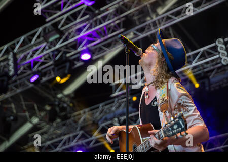 Amendements en vie (Optimus Alive) Festival 2014 - Jour 2 mettant en vedette : Allen Stone Où : Lisboa, Portugal Quand : 11 Oct 2014 Banque D'Images