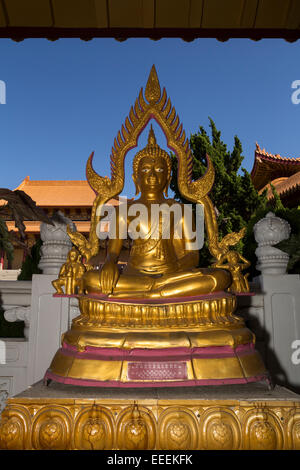 L'illumination du Bouddha, Hsi Lai Temple, ville de Hacienda Heights, Los Angeles County, Californie Banque D'Images