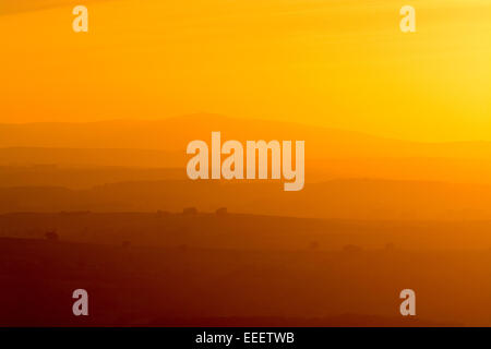 Soleil sur l'Eden Valley près de Kirkby Stephen, Cumbria, Royaume-Uni Banque D'Images