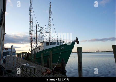 Bateau de crevettes, Apalachicola, Florida Banque D'Images