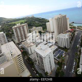 Paysages aériens de Honolulu, Hawaii Banque D'Images