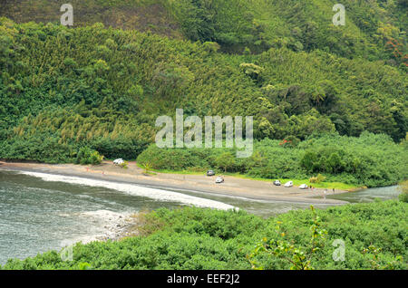 La plage près de Hana Maui, à Hawaï Banque D'Images