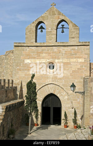 Spanien Insel Majorque Capdepera Castell de Capdepera Festung Festungsanlage Wehranlage Kirche Kapelle Architektur Erbaut 1300 E Banque D'Images