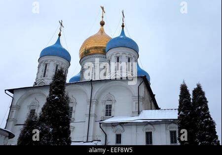 Cathédrale de la Transfiguration du Sauveur dans le monastère de Novospassky à Moscou Banque D'Images