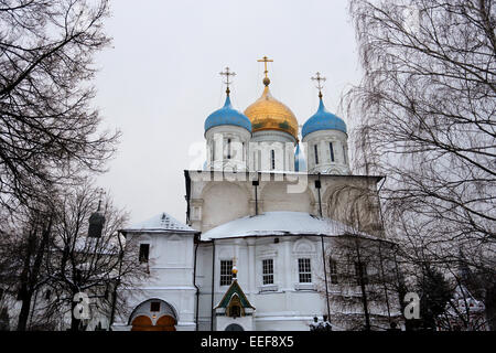 Cathédrale de la Transfiguration du Sauveur dans le monastère de Novospassky à Moscou Banque D'Images