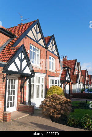 Rangée de propriétés semi-détachée traditionnelle Roker, Sunderland, Angleterre du Nord-Est, Royaume-Uni Banque D'Images