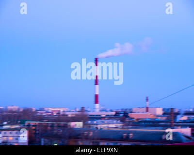 Les cheminées d'usine. Banque D'Images