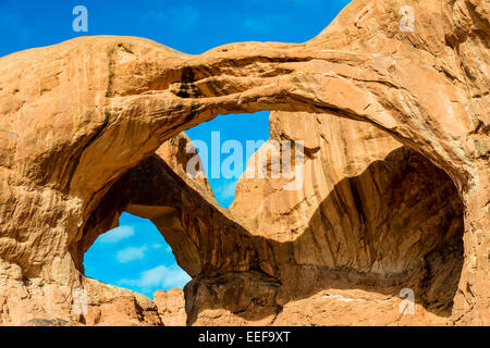 Arc double, Arches National Park, Utah, USA Banque D'Images