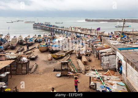 Village de pêcheurs de Jamestown, Accra, Ghana, Afrique Banque D'Images