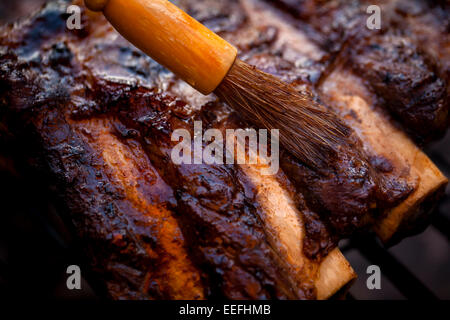 Rôti de côte de boeuf au barbecue. Banque D'Images