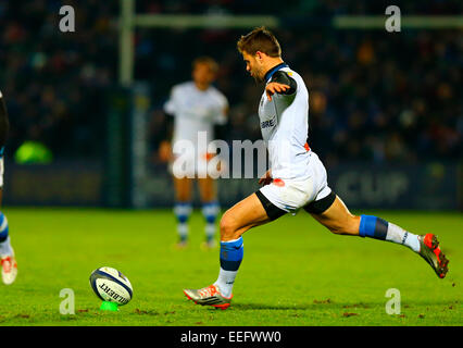 Dublin, Irlande. 17 Jan, 2015. European Rugby Champions Cup. Leinster contre Castres. Rory Kockott (Castres) convertit une pénalité. Credit : Action Plus Sport/Alamy Live News Banque D'Images