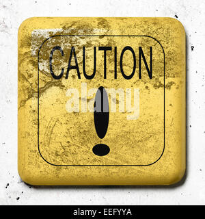 Le rendu 3D d'un ancien symbole attention Banque D'Images