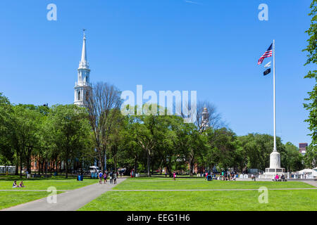 New Haven Green dans le centre-ville de New Haven, Connecticut, USA Banque D'Images