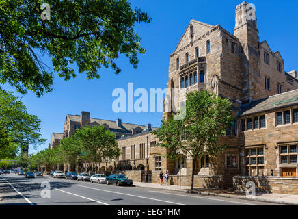 Trumbull College sur la rue Elm, Yale University, New Haven, Connecticut, USA Banque D'Images