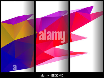 Bannières triangulaires. Banque D'Images