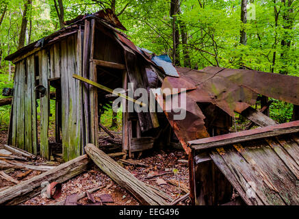 Ruines de la Mission pocosins, dans le Parc National Shenandoah, en Virginie Banque D'Images