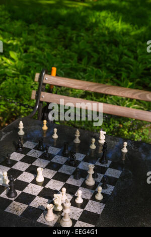 Échiquier échecs à Washington Square Park Manhattan à New York USA Banque D'Images