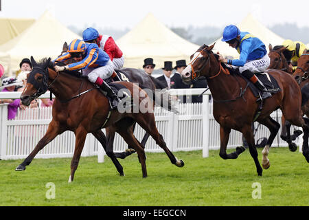 Royal Ascot, Bracelet avec Joseph O'Brien gagne le Ribblesdale Stakes up Banque D'Images