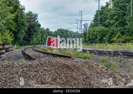 Berlin, Allemagne, lock table pour suivre construction site Banque D'Images