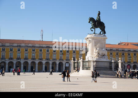 Lisbonne, Portugal- Janvier 10th, 2015 : Praça do Comércio à Lisbonne le 10 janvier 2015 Lisbonne, Portugal. Praça do Comérc Banque D'Images