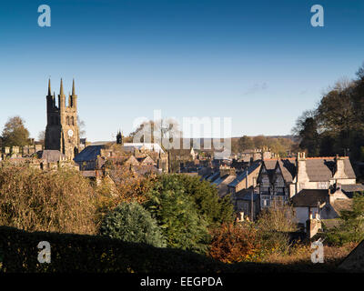 UK, Derbyshire, Tideswell to, skyline en automne Banque D'Images