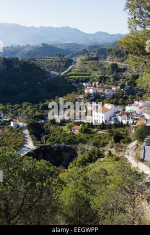 Jorox, Alozaina, Málaga, Andalousie, espagne. Ce petit hameau a eu un total de 24 habitants en 2012. Banque D'Images