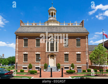 Le Old State House sur le Livre vert, Dover, Delaware, USA Banque D'Images