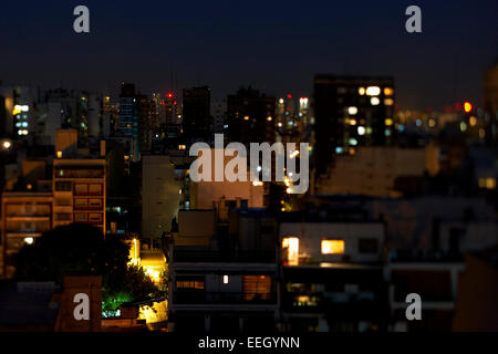 Toits dans la soirée buenos aires argentine Banque D'Images