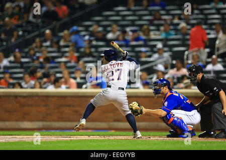 Queens, NY/USA – 27 septembre 2014 : Houston Astros Jose Altuve chauves-souris contre les jets de New York à Citi Field. Crédit: Gordon Donovan/Alay Live News Banque D'Images