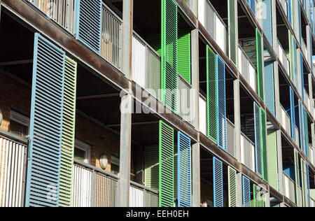 Appartements façade, réaménagement de la gare de Cambridge CB1 Banque D'Images