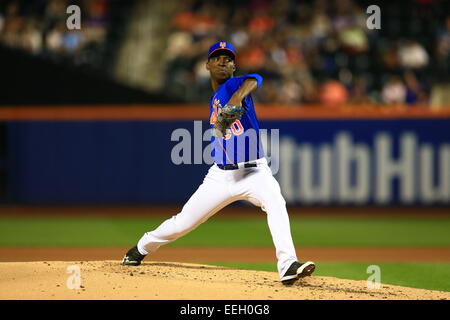 Queens, NY/USA – 27 septembre 2014 : les jets de jets de New York Rafael Montero contre les Astros de Houston à Citi Field. Crédit: Gordon Donovan/Alay Live News Banque D'Images