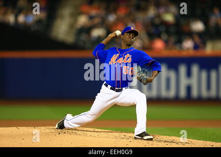 Queens, NY/USA – 27 septembre 2014 : les jets de jets de New York Rafael Montero contre les Astros de Houston à Citi Field. Crédit: Gordon Donovan/Alay Live News Banque D'Images