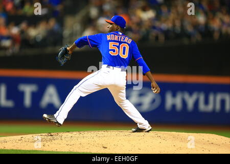 Queens, NY/USA – 27 septembre 2014 : les jets de jets de New York Rafael Montero contre les Astros de Houston à Citi Field. Crédit: Gordon Donovan/Alay Live News Banque D'Images