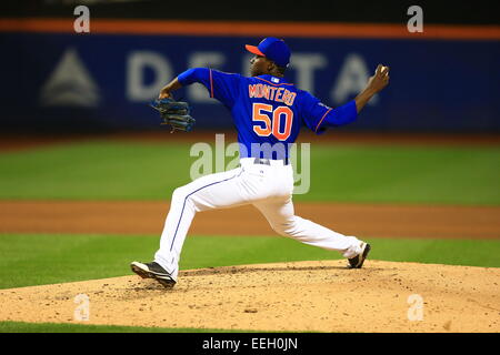 Queens, NY/USA – 27 septembre 2014 : les jets de jets de New York Rafael Montero contre les Astros de Houston à Citi Field. Crédit: Gordon Donovan/Alay Live News Banque D'Images