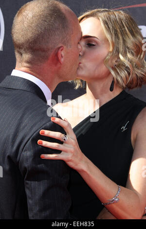 2014 ESPYS Awards - Arrivals avec : Ethan Embry,Sunny Mabrey Où : Los Angeles, California, United States Quand : 16 Juil 2014 Banque D'Images
