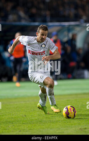 Empoli, Italie. 17 Jan, 2015. Hugo Campagnaro (Inter) Football/soccer : Italien 'Serie' une correspondance entre Empoli FC 0-0 Inter Milan au Stadio Carlo Castellani à Empoli, Italie . © Maurizio Borsari/AFLO/Alamy Live News Banque D'Images