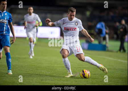 Empoli, Italie. 17 Jan, 2015. Lukas Podolski (Inter) Football/soccer : Italien 'Serie' une correspondance entre Empoli FC 0-0 Inter Milan au Stadio Carlo Castellani à Empoli, Italie . © Maurizio Borsari/AFLO/Alamy Live News Banque D'Images