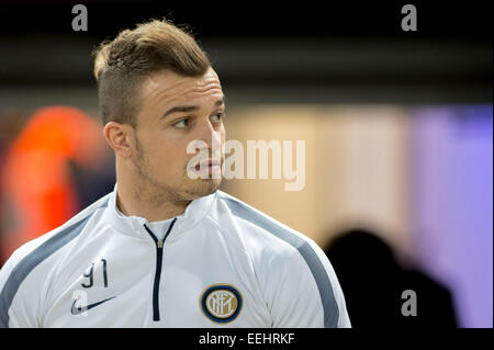 Empoli, Italie. 17 Jan, 2015. Xherdan Shaqiri (Inter) Football/soccer : Italien 'Serie' une correspondance entre Empoli FC 0-0 Inter Milan au Stadio Carlo Castellani à Empoli, Italie . © Maurizio Borsari/AFLO/Alamy Live News Banque D'Images