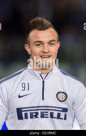 Empoli, Italie. 17 Jan, 2015. Xherdan Shaqiri (Inter) Football/soccer : Italien 'Serie' une correspondance entre Empoli FC 0-0 Inter Milan au Stadio Carlo Castellani à Empoli, Italie . © Maurizio Borsari/AFLO/Alamy Live News Banque D'Images