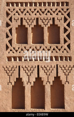 Détail. Kasbah Ait Ben Moro. Skoura. Banque D'Images