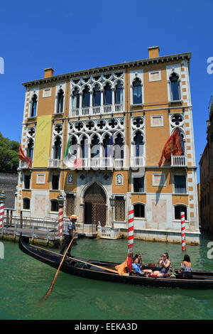 Le palais Cavalli-Franchetti de Grand Canal, Venice Banque D'Images