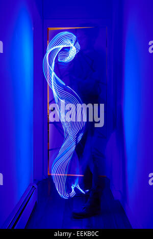 Peinture lumière lunatique formes avec LED stick