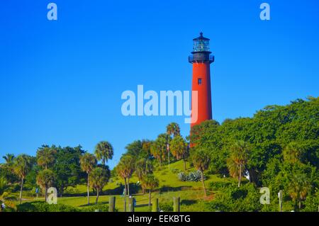 Jupiter Florida light house sur une journée ensoleillée Banque D'Images