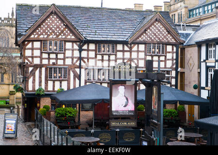 16e siècle l'ancien Inn Wellington dans le centre-ville de Manchester, Lancashire, Angleterre Banque D'Images