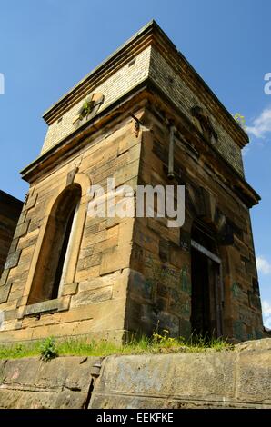 La pompe à l'abandon de la construction de docks Govan à Glasgow, Ecosse Banque D'Images