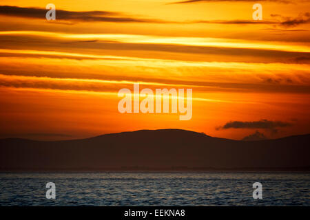 Soleil sur fanad peninsula Irlande donegal Banque D'Images