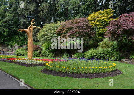 L'arbre Lycopod est la dernière sculpture sculpté à la main pour être installé dans le cadre du projet d'héritage du parc 2014. Banque D'Images