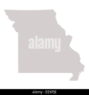 Missouri State site isolé sur un fond blanc, USA. Banque D'Images